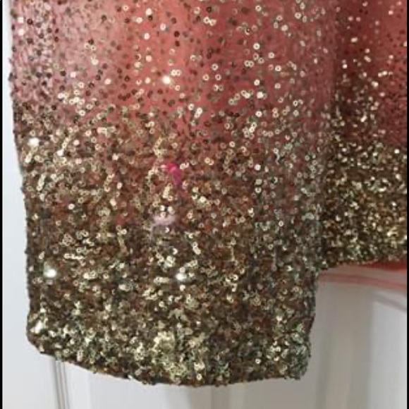 Embroidered Net Abaya Style Suit in Dark Peach - Picture 2 of 8